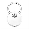 Medical Alert Personalized Shiny Round Keychain